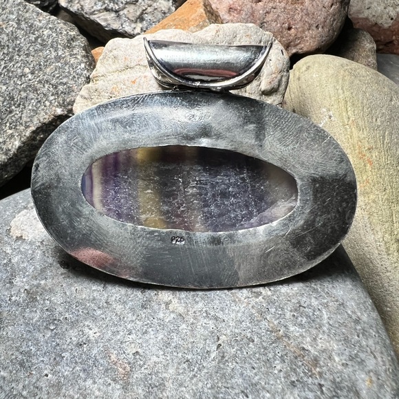 Large purple Fluorite pendant (A-1) - Picture 3 of 5